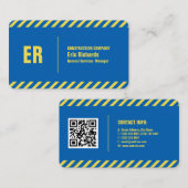 Moderne professionele streep blauw lijst met diago visitekaartje (Voorkant / Achterkant)