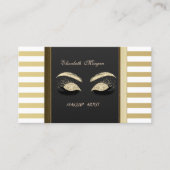 Moderne professionele striped - Glitter Lashes Visitekaartje (Voorkant)