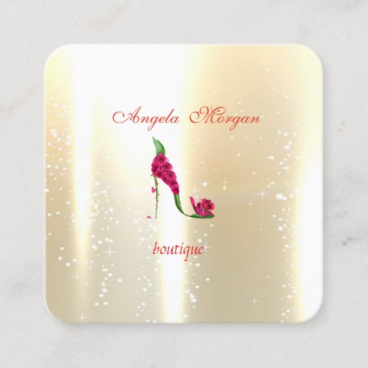 Moderne professionele superglans, ventilatorkleure vierkante visitekaartje (Voorkant)