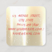 Moderne professionele superglans, ventilatorkleure vierkante visitekaartje (Achterkant)