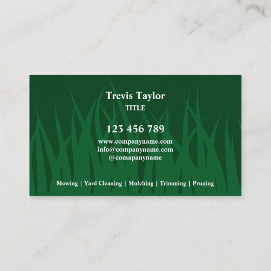 Moderne professionele thuiszorgtuin visitekaartje (Achterkant)