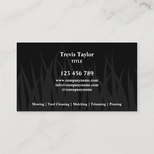 Moderne professionele thuiszorgtuin visitekaartje (Achterkant)