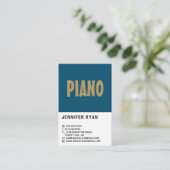 Moderne, professionele toetsenbord, pianist visitekaartje (Staand voorkant)