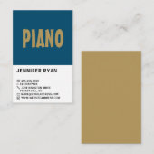 Moderne, professionele toetsenbord, pianist visitekaartje (Voorkant / Achterkant)
