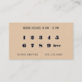 Moderne professionele trouwe kaart klantenkaartje (Achterkant)