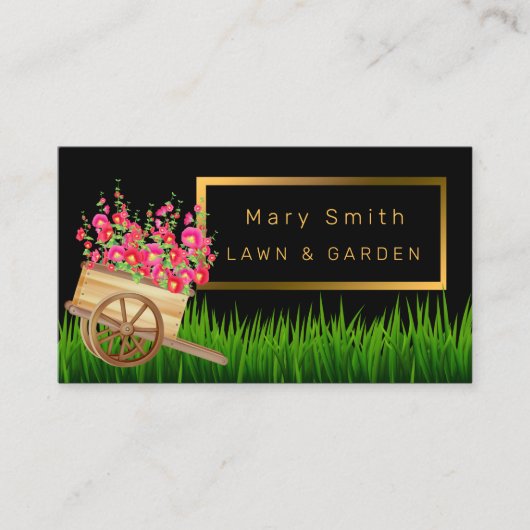 Moderne professionele tuin voegt Jouw tekst toe Visitekaartje (Voorkant)