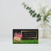 Moderne professionele tuin voegt Jouw tekst toe Visitekaartje (Staand voorkant)