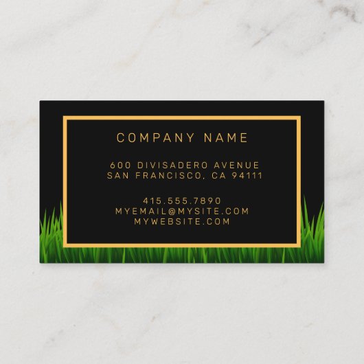 Moderne professionele tuin voegt Jouw tekst toe Visitekaartje (Achterkant)