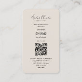 Moderne professionele tuinarchitect Sand Beige Visitekaartje (Achterkant)