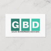 Moderne professionele turquoise visitekaartje (Voorkant)