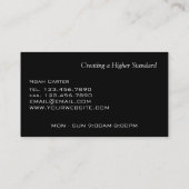 Moderne professionele uitverkoop visitekaartje (Achterkant)