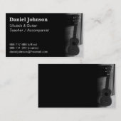 Moderne, professionele, ukulele en gitaardocenten visitekaartje (Voorkant / Achterkant)