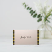 Moderne, professionele, unieke gouden strips visitekaartje (Staand voorkant)