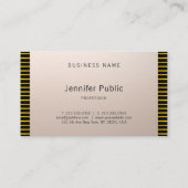 Moderne, professionele, unieke gouden strips visitekaartje (Achterkant)