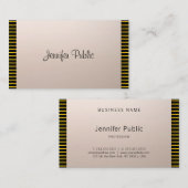 Moderne, professionele, unieke gouden strips visitekaartje (Voorkant / Achterkant)