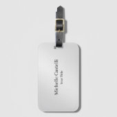 Moderne professionele unieke zachte grijs bagagelabel (Voorkant (verticaal))