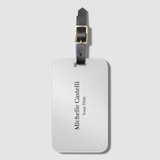 Moderne professionele unieke zachte grijs bagagelabel (Voorkant (verticaal))