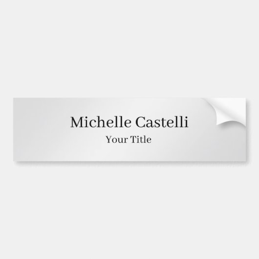 Moderne professionele unieke zachte grijs bumpersticker (Voorkant)