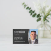 Moderne professionele vastgoedmakelaar foto visitekaartje (Staand voorkant)