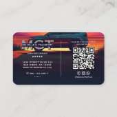 Moderne professionele vervoer gids chauffeur visitekaartje (Achterkant)