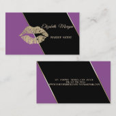 Moderne professionele Violet Stripe lips Visitekaartje (Voorkant / Achterkant)