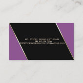 Moderne professionele Violet Stripe lips Visitekaartje (Achterkant)