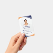 Moderne professionele visitekaart met foto badge (Handheld)