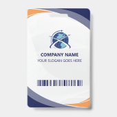 Moderne professionele visitekaart met foto badge (Achterkant)
