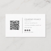 Moderne professionele visitekaart met QR-code Visitekaartje (Achterkant)