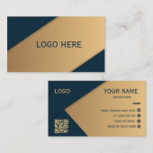 Moderne professionele visitekaart met QR-code Visitekaartje (Voorkant / Achterkant)