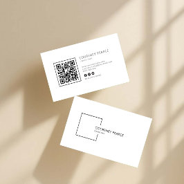 Moderne professionele visitekaart met QR-code Visitekaartje