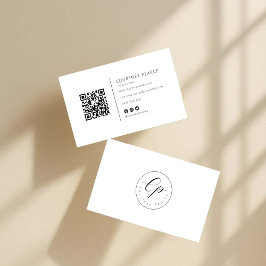 Moderne professionele visitekaart met QR-code Visitekaartje