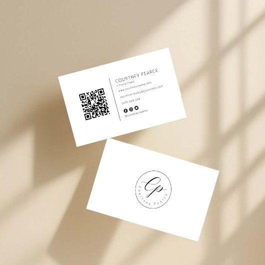 Moderne professionele visitekaart met QR-code Visitekaartje