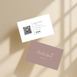 Moderne professionele visitekaart met QR-code Visitekaartje