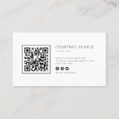Moderne professionele visitekaart met QR-code Visitekaartje (Achterkant)