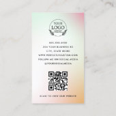 Moderne professionele visitekaartje met foto, logo (Achterkant)