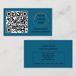 Moderne professionele visitekaartje met QR-code