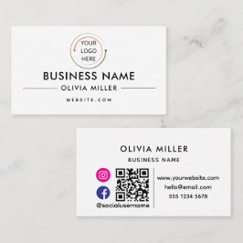 Moderne professionele visitekaartje met QR-code