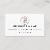 Moderne professionele visitekaartje met QR-code (Voorkant)