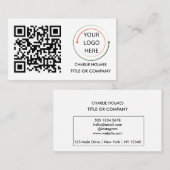 Moderne professionele visitekaartje met QR-code (Voorkant / Achterkant)