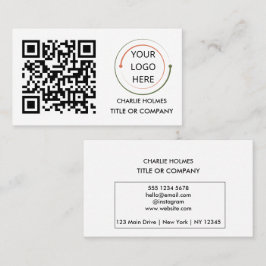 Moderne professionele visitekaartje met QR-code
