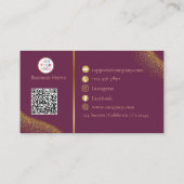 Moderne professionele visitekaartjes met QR-code (Achterkant)