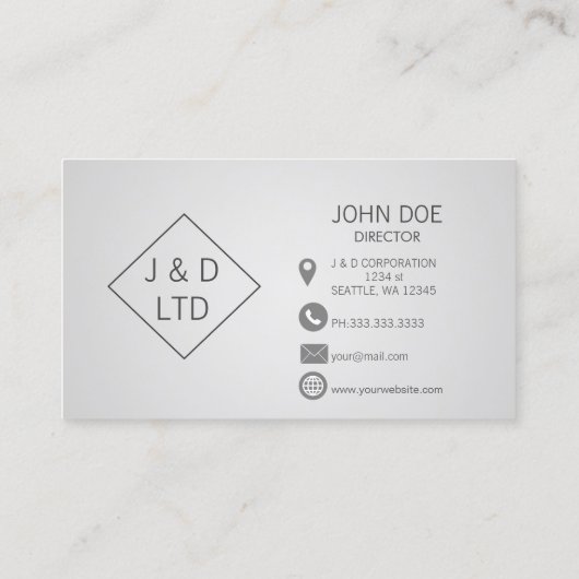 Moderne professionele Visitekaartjes van de Classy (Achterkant)