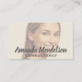 Moderne professionele volledige fotooverlay QR Visitekaartje (Voorkant)