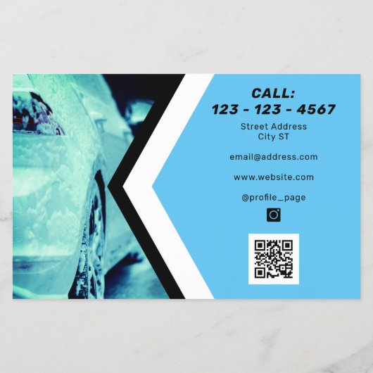 Moderne professionele wasmachine geïnspireerd flyer (Achterkant)