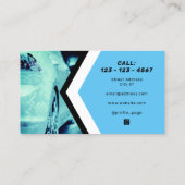 Moderne professionele wasmachine geïnspireerde bus visitekaartje (Achterkant)