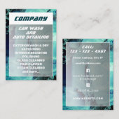 Moderne professionele wasmachine geïnspireerde bus visitekaartje (Voorkant / Achterkant)