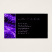 Moderne professionele Waterverf Agate Paarse Geode Visitekaartje (Achterkant)