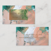 Moderne professionele Waterverf, Palm Leaf Visitekaartje (Voorkant / Achterkant)