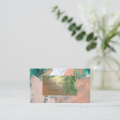 Moderne professionele Waterverf, Palm Leaf Visitekaartje (Staand voorkant)